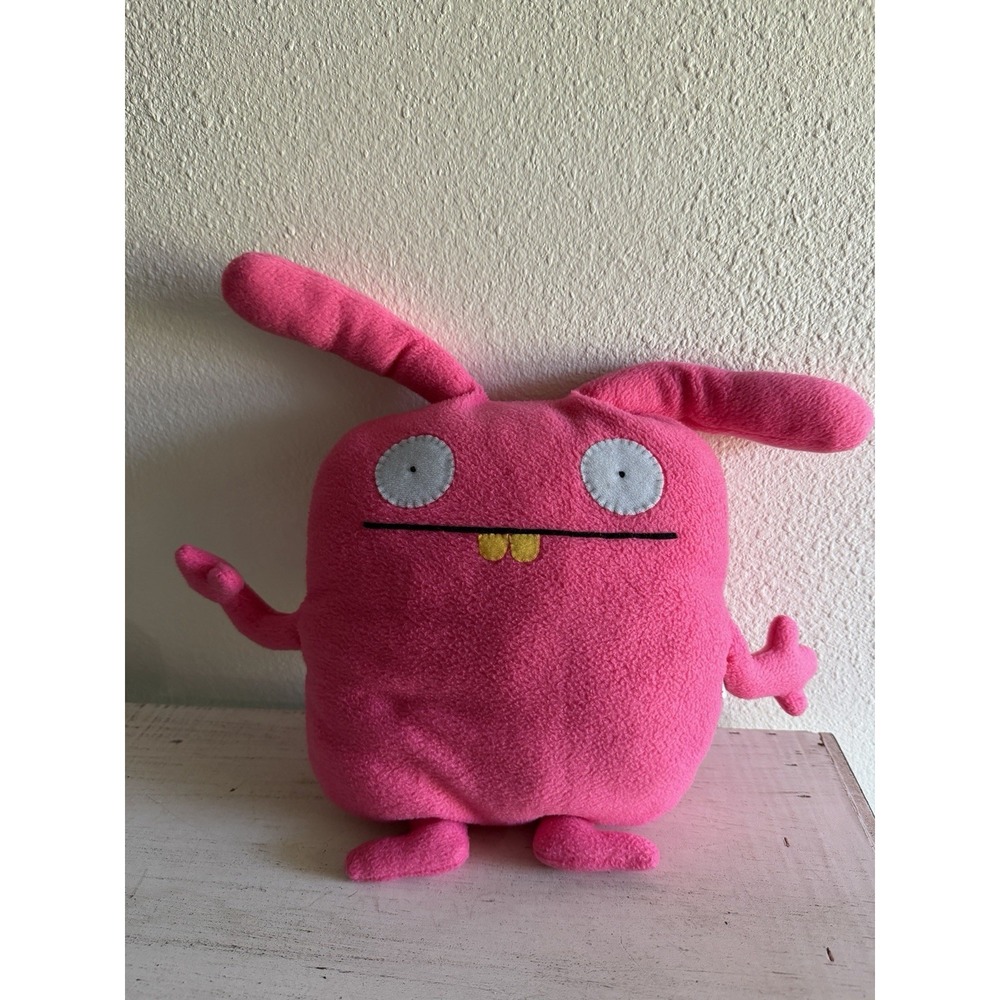 Vtg‎ Ugly Doll "Wippy" Hot  Pink Plush Tagged Monster Stuffed Doll Toy 15"